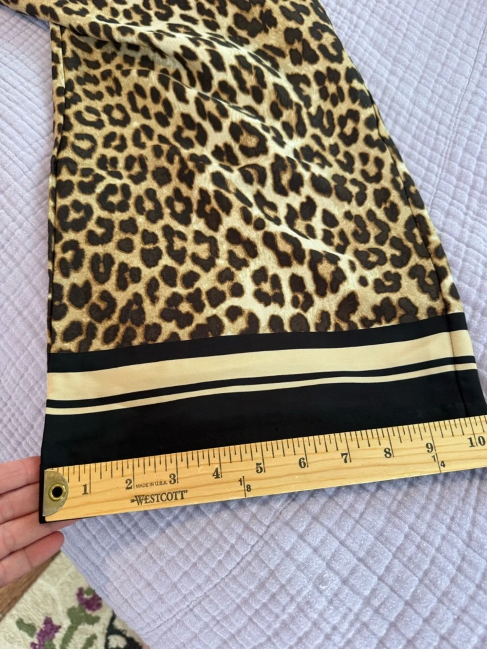 H&M Leopard Print Wide-Leg Pants, Size L, Great Condition - Picture 12 of 14